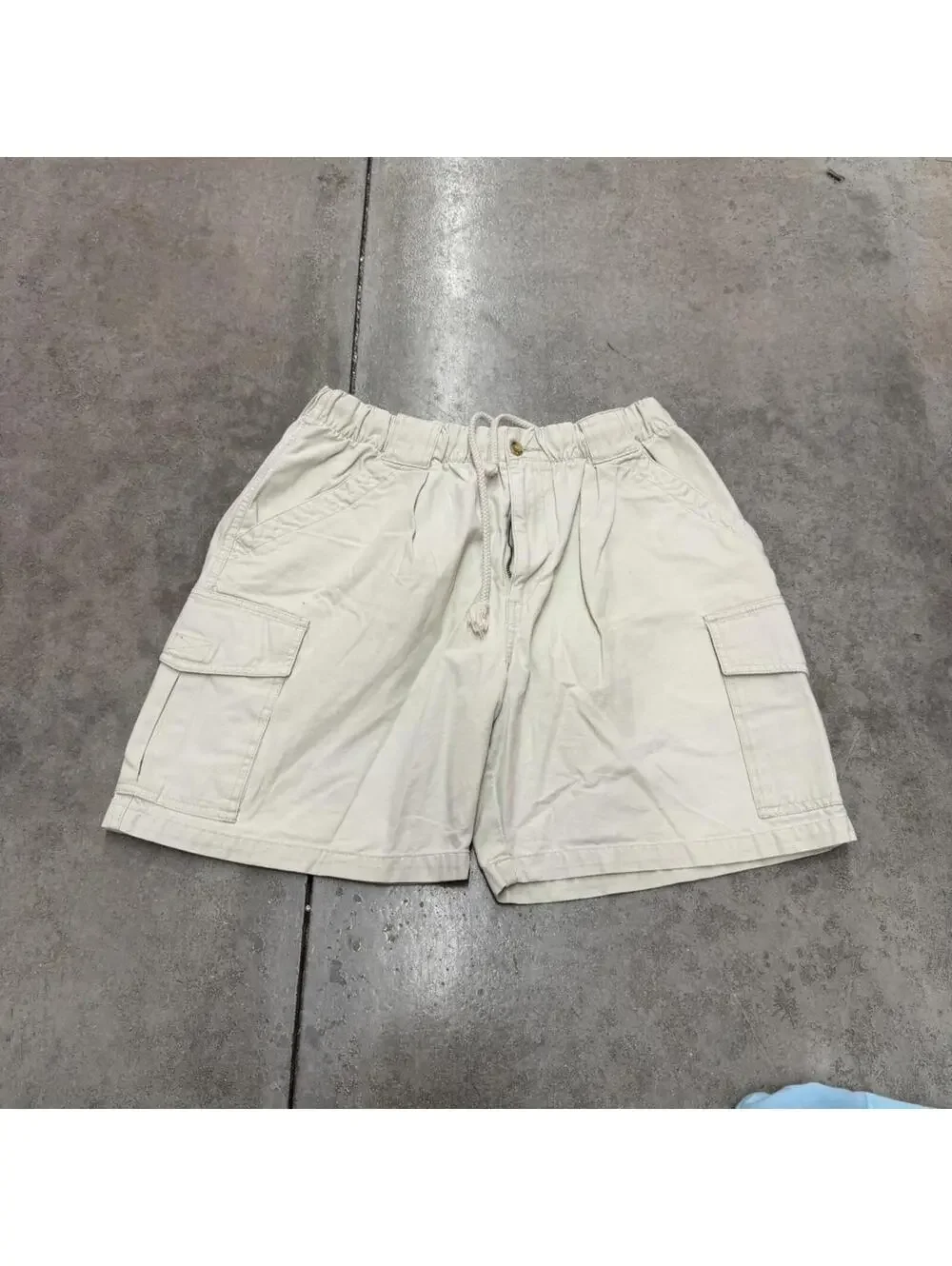 vintage ocean pacific beige relaxed baggy fit cargo shorts size large
